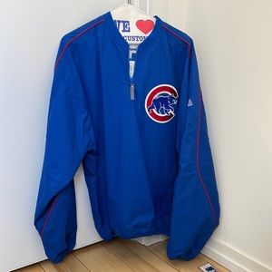 Vintage NWT Chicago Cubs jacket mens quarter zip pullover windbreaker.